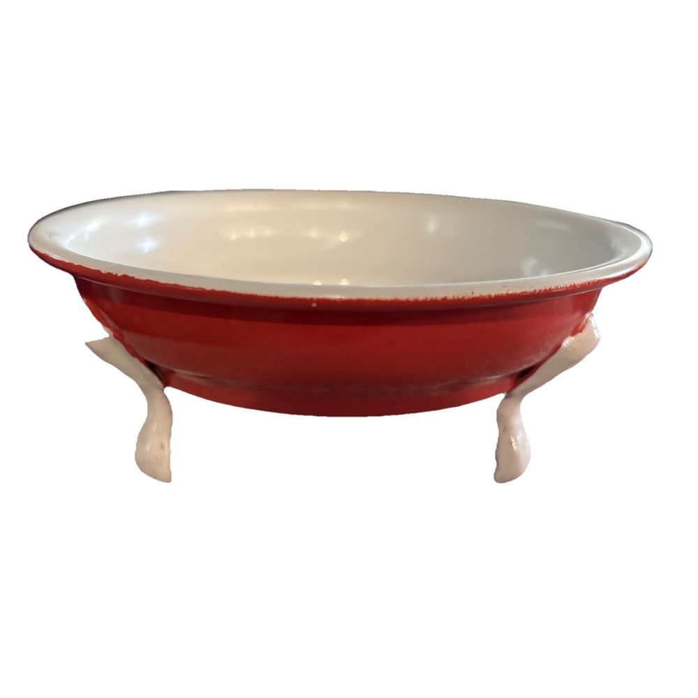 CBK Inspired Home 5" Metal Raised Dish reddish soap, trinkets